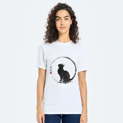 Tokyo-Tiger Traditional Zen Ink Cat Classic T-Shirt