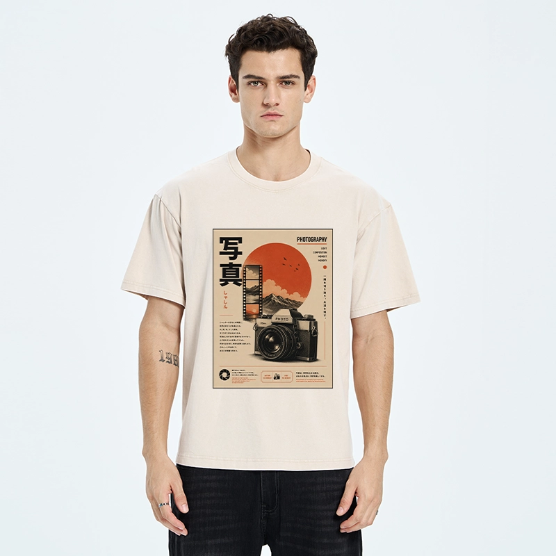 Tokyo-Tiger Vintage Japanese Photography Camera Poster Washed T-Shirt
