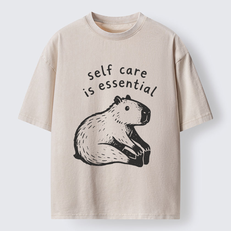 Tokyo‑Tiger Chill Capybara Meme Washed T‑Shirt