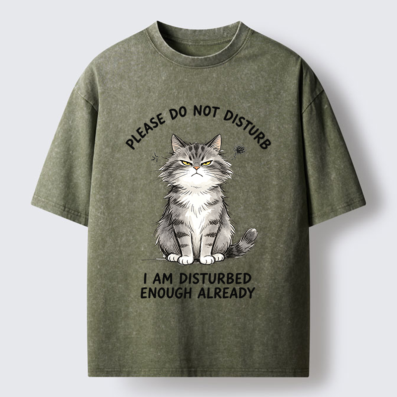 Tokyo-Tiger Funny Cute Little Cat Meme Washed T-Shirt
