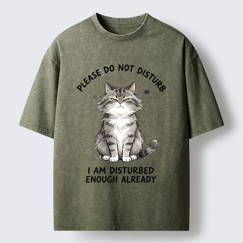 Tokyo-Tiger Funny Cute Little Cat Meme Washed T-Shirt