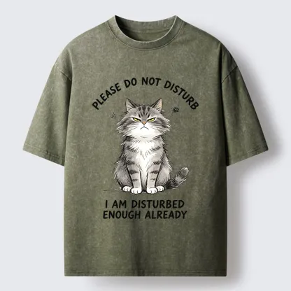 Tokyo-Tiger Funny Cute Little Cat Meme Washed T-Shirt