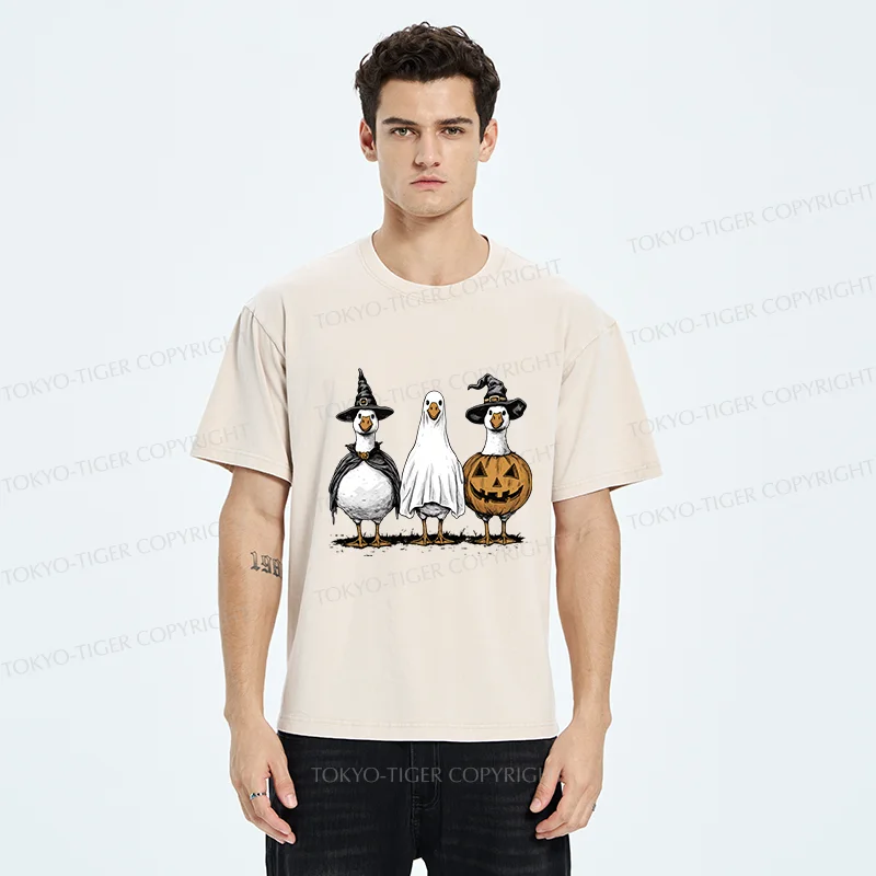 Tokyo-Tiger Halloween Goose Washed T-Shirt