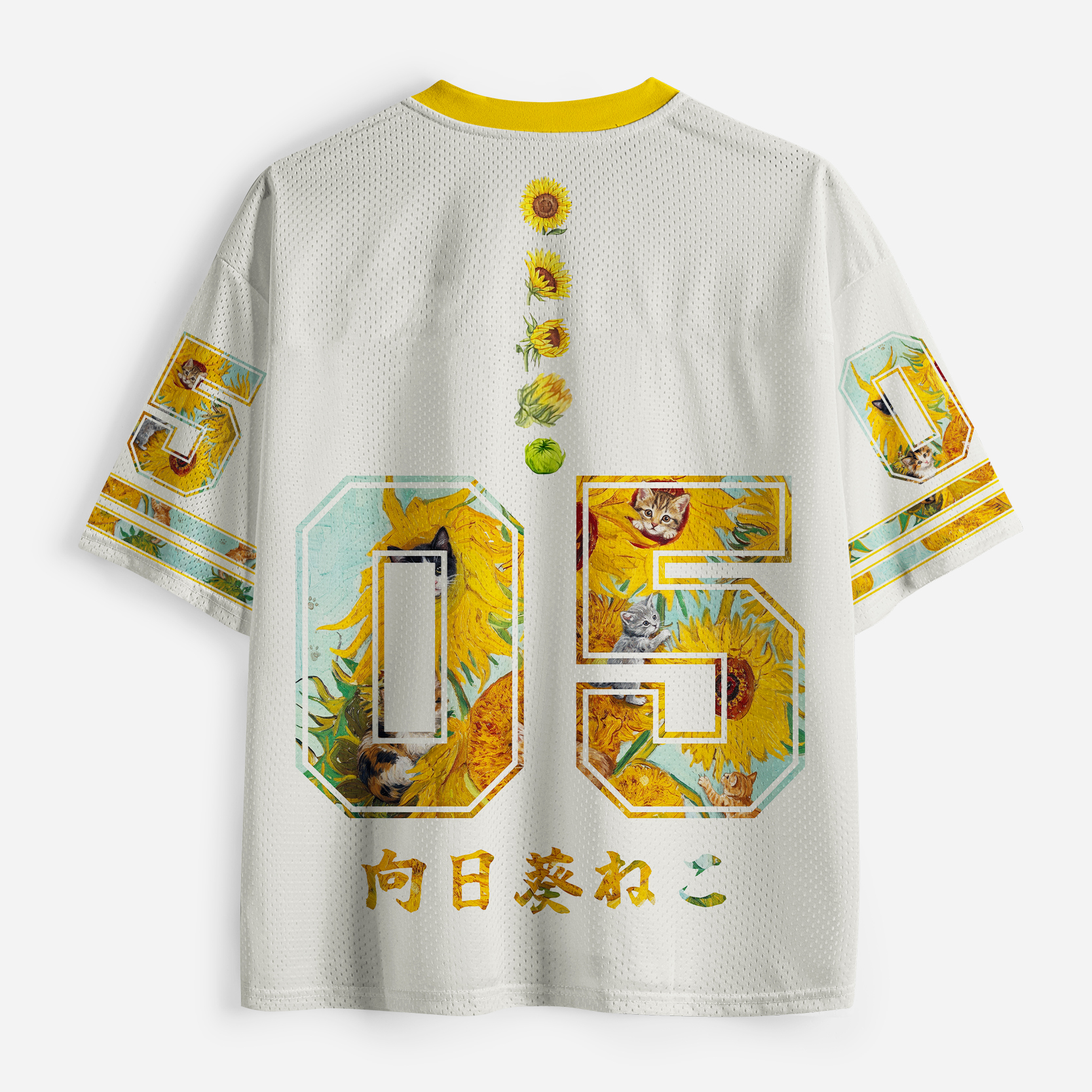 Tokyo-Tiger Sunflower Cats Mesh Jersey