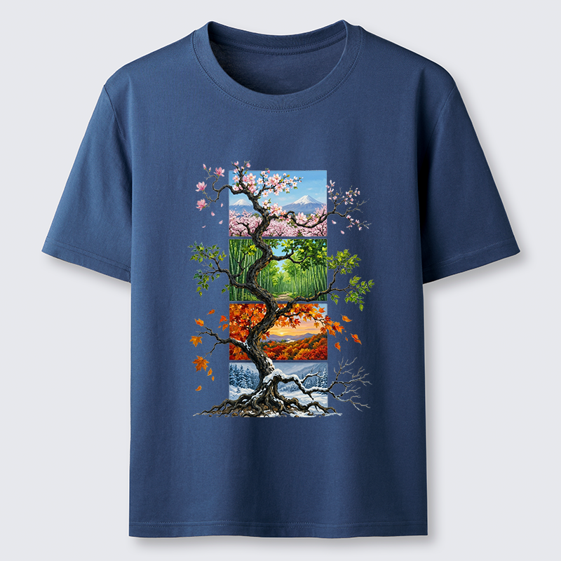 Tokyo-Tiger Nature Four Seasons Tree Art Classic T-Shirt
