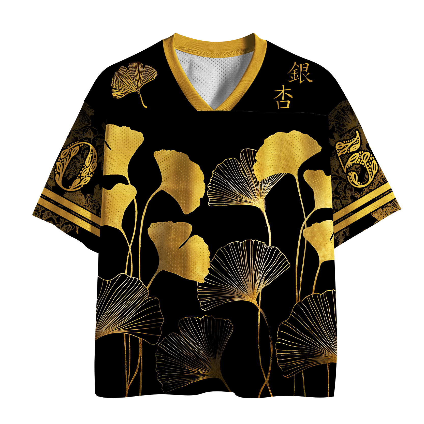 Tokyo-Tiger Dynasty Gold Ginkgo Mesh Jersey