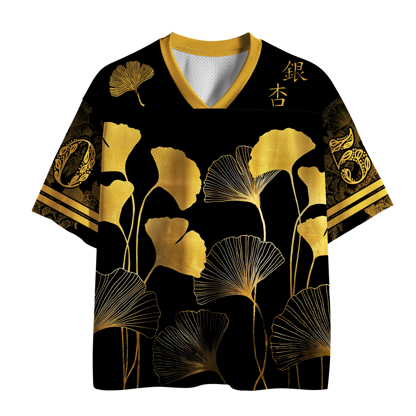 Tokyo-Tiger Dynasty Gold Ginkgo Mesh Jersey Sale