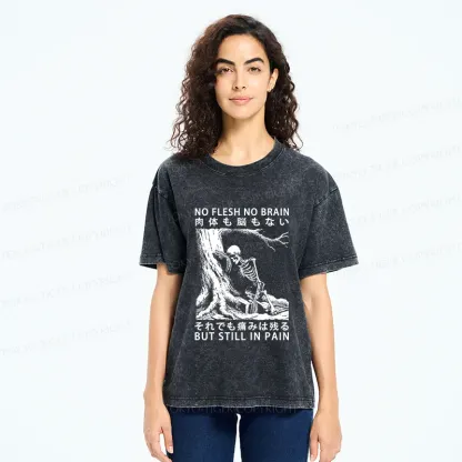 Tokyo-Tiger Painful Skeleton Washed T-Shirt