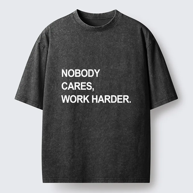 Tokyo-Tiger No Excuse Work Hard Meme Washed T-Shirt