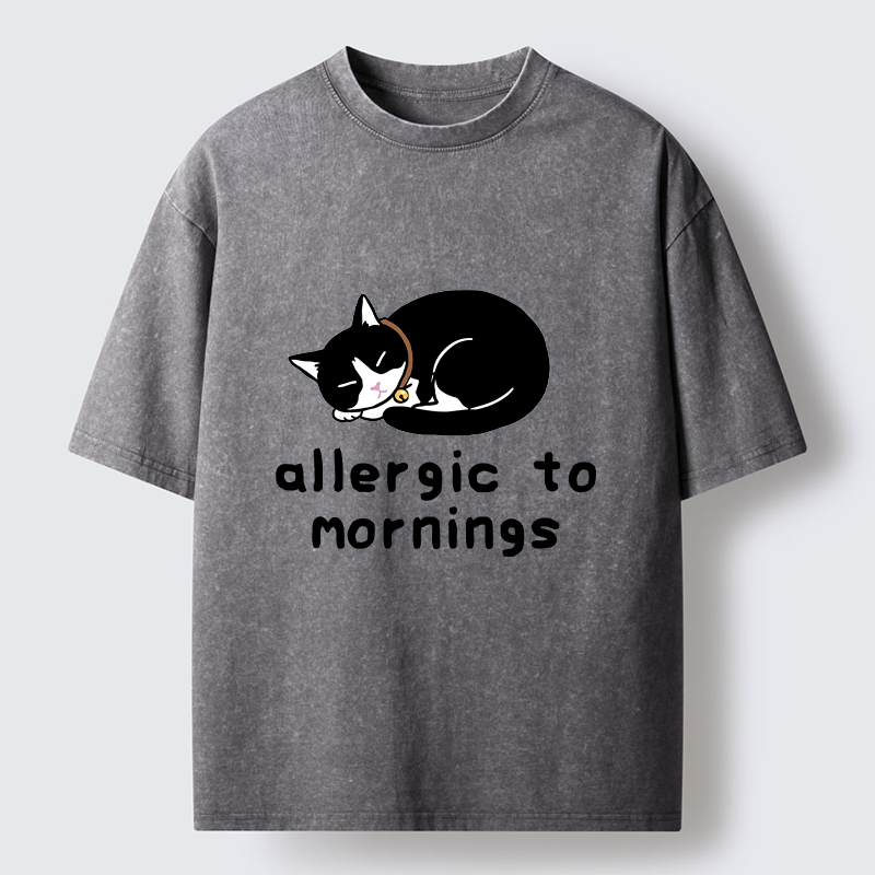 Tokyo‑Tiger Funny Sleep Cat Meme Washed T-Shirt