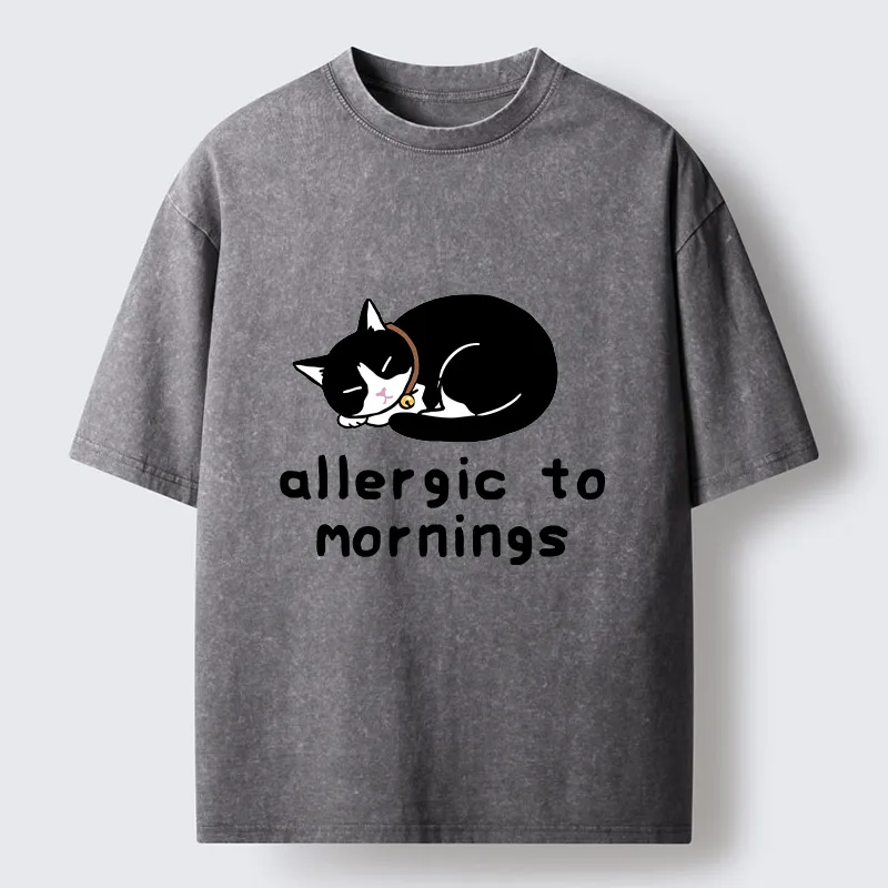 Tokyo‑Tiger Funny Sleep Cat Meme Washed T-Shirt