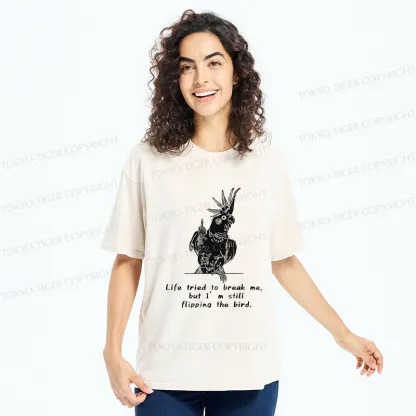 Tokyo-Tiger Attitude Towards Life Washed T-Shirt