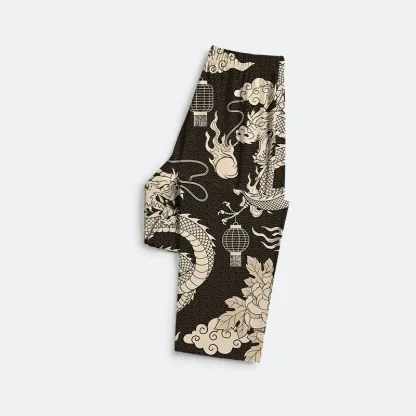 Tokyo-Tiger Two Dragons Playing With A Pearl Family Pajama Sets