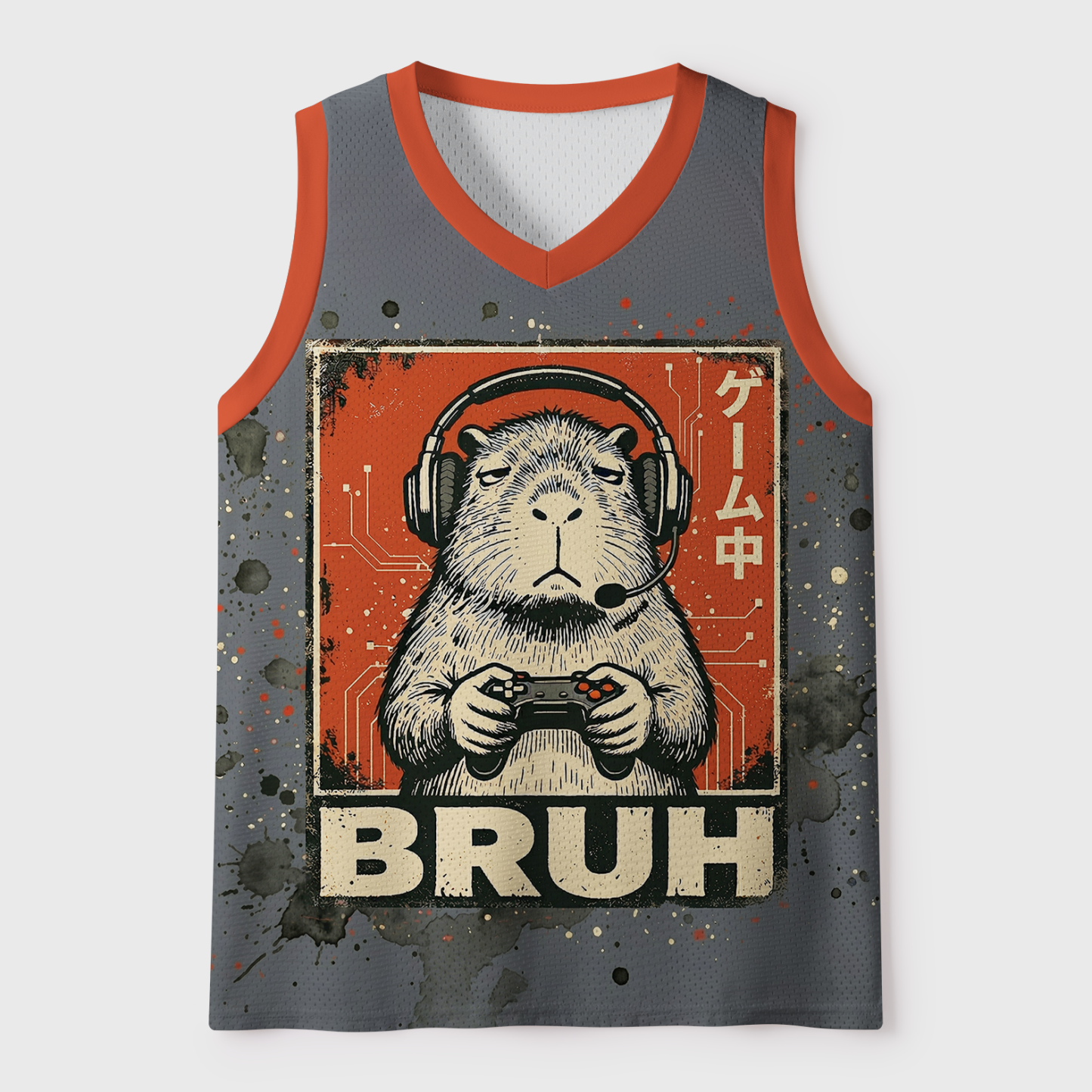 Tokyo-Tiger "BRUH" Capy Gamer Mesh Tank Top