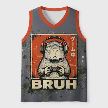 Tokyo-Tiger "BRUH" Capy Gamer Mesh Tank Top