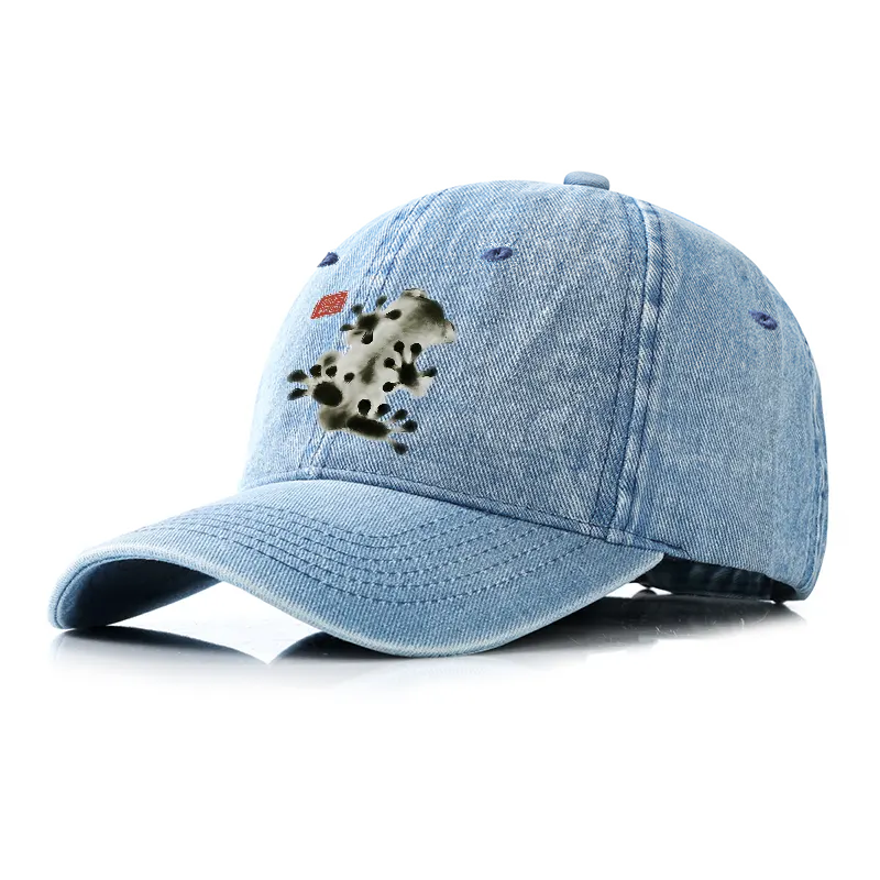 Tokyo-Tiger Ink Painting Frog Denim Cap