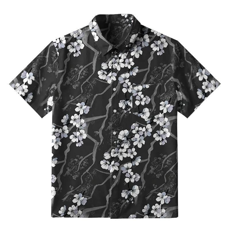 Tokyo-Tiger Sakura With Branches Button-up Shirt