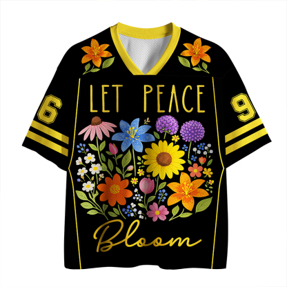 Tokyo-Tiger Let Peace Bloom Mesh Jersey