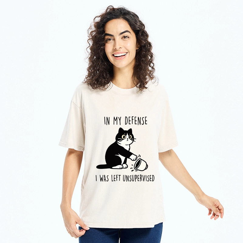 Tokyo‑Tiger Funny Naughty Cat Washed T‑Shirt