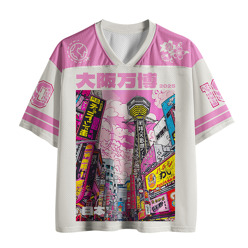 Tokyo-Tiger Neon Streets Of Osaka Mesh Jersey