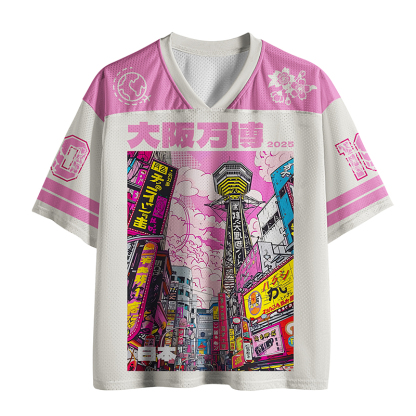 Tokyo-Tiger Neon Streets Of Osaka Mesh Jersey