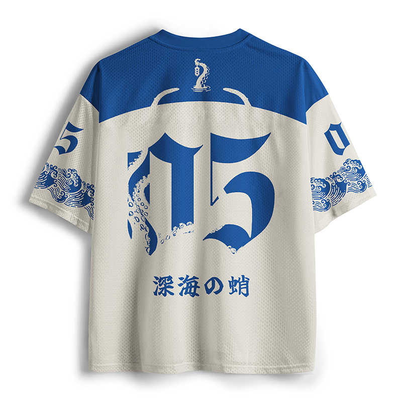 Tokyo-Tiger Blue Octopus Mesh Jersey