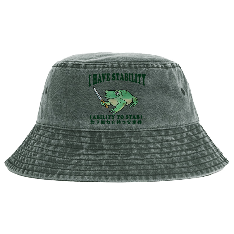 Tokyo-Tiger Mentally Stable Assassin Frog Washed Bucket Hat Sale