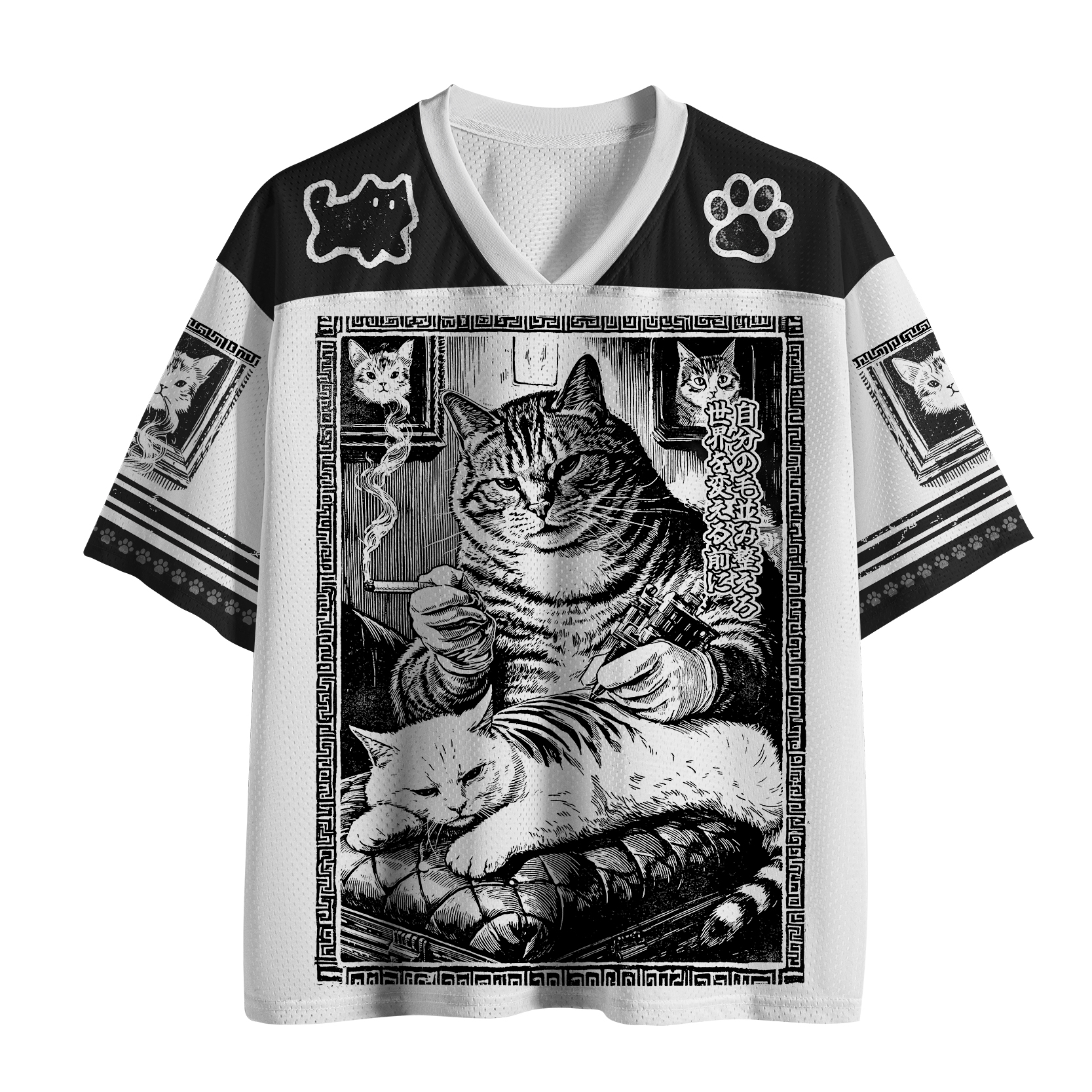 Tokyo-Tiger Tattoo Parlor Cats Mesh Jersey