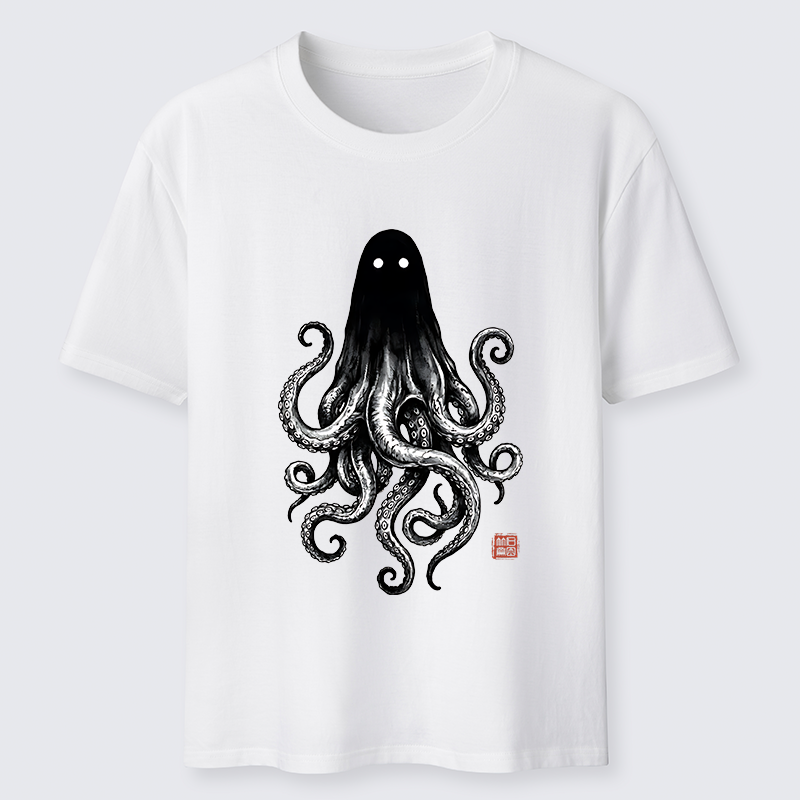 Tokyo-Tiger Spooky Ghost Octopus Classic T-Shirt