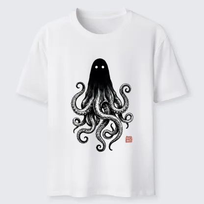 Tokyo-Tiger Spooky Ghost Octopus Classic T-Shirt