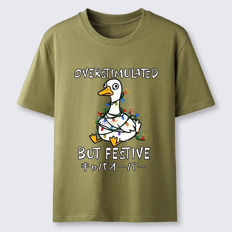 Tokyo-Tiger Funny Excited Christmas Goose Classic T-Shirt