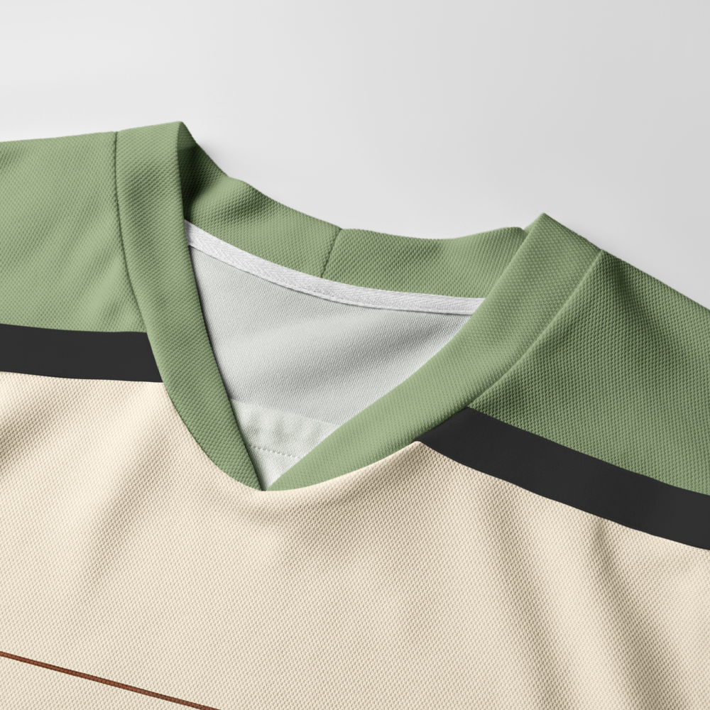 Tokyo-Tiger Traditional Bloom Print Long-Sleeve Hockey Jersey