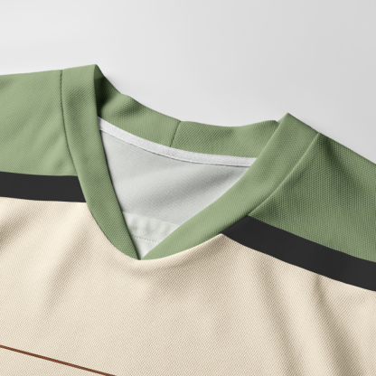 Tokyo-Tiger Traditional Bloom Print Long-Sleeve Hockey Jersey