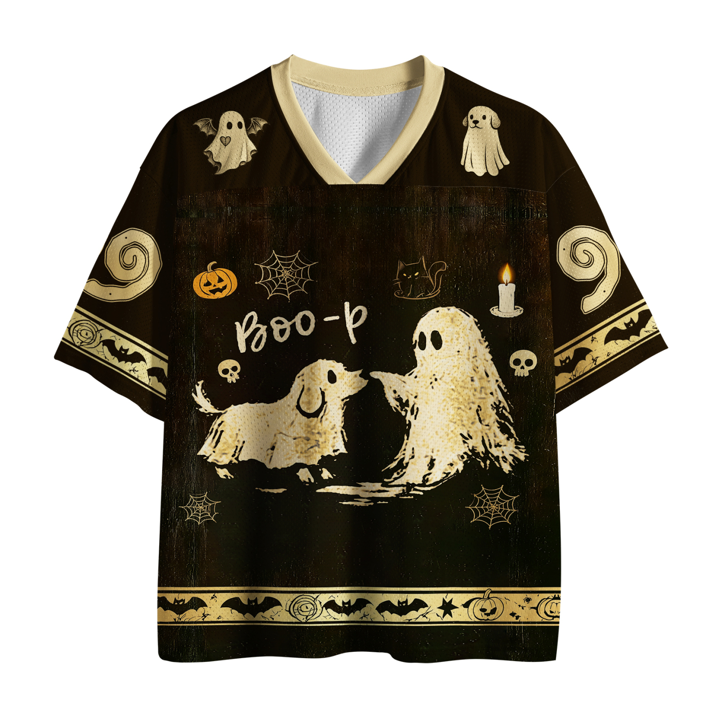 Tokyo-Tiger Funny Ghost Puppy Boo Mesh Jersey