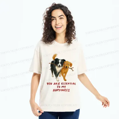 Tokyo-Tiger Dogs' Friendship Washed T-Shirt