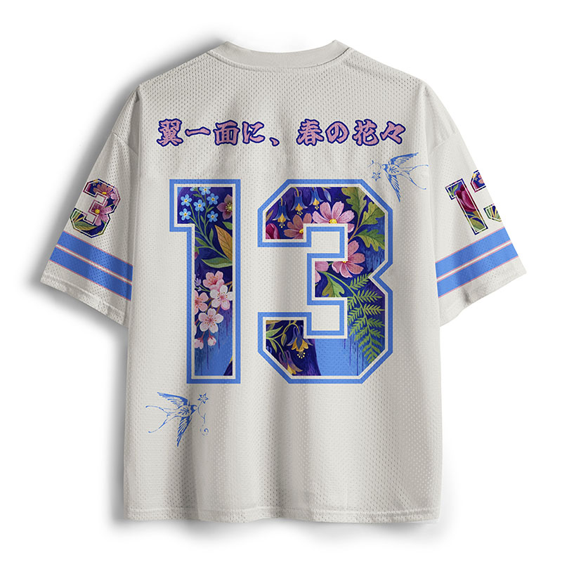 Tokyo-Tiger Blossom Winged Bird Mesh Jersey
