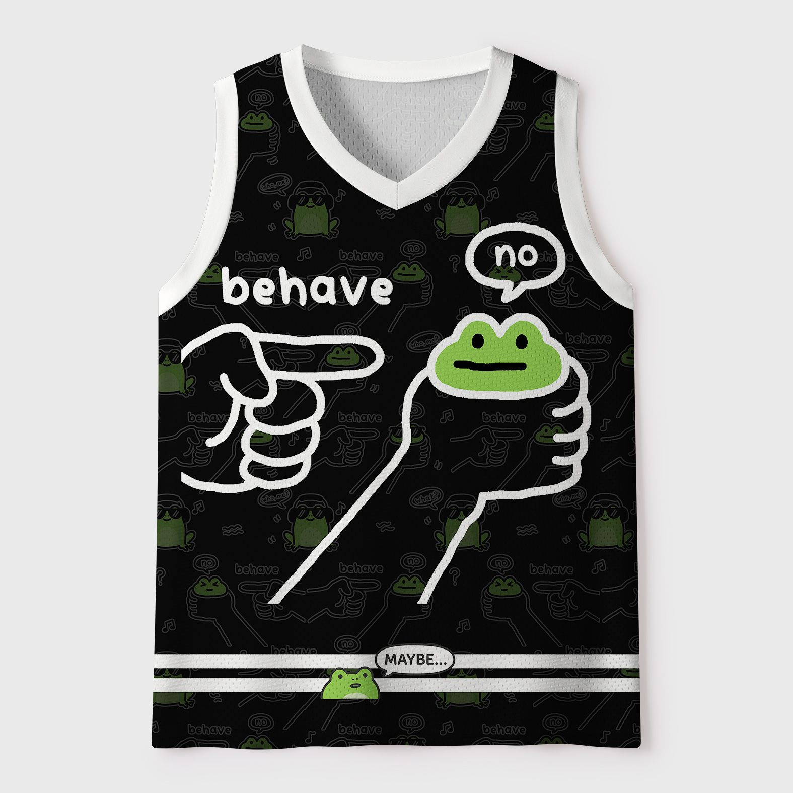 Tokyo-Tiger Funny Japanese Dishonest Frog Mesh Tank Top