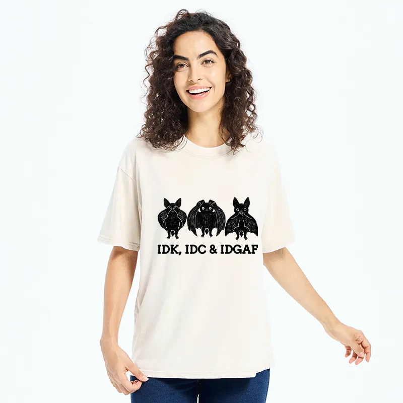 Tokyo-Tiger Three Wise Bats Funny Meme Washed T-Shirt