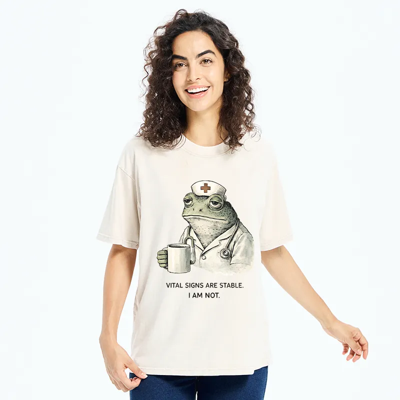 Tokyo-Tiger Melancholy Frog Washed T-Shirt