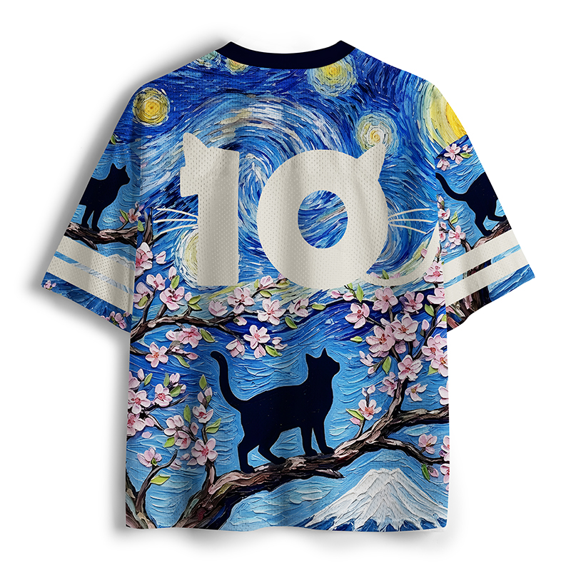 Tokyo-Tiger Sakura Starry Cat Mesh Jersey