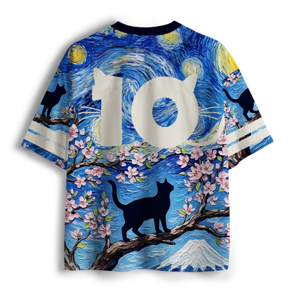 Tokyo-Tiger Sakura Starry Cat Mesh Jersey