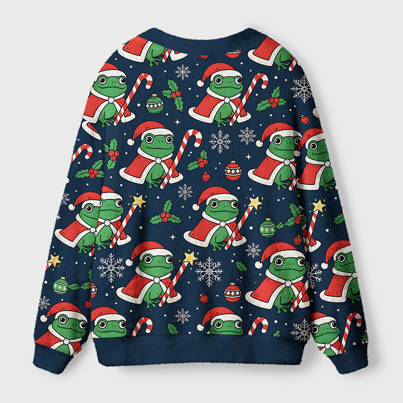 Tokyo-Tiger Christmas Frog Ugly Cardigan Sweater