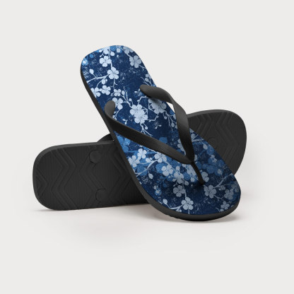 Tokyo-Tiger Midnight Blossoms Flip Flops