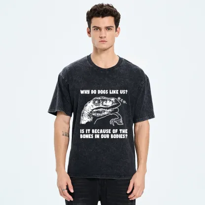 Tokyo-Tiger Thinking Philosoraptor Washed T-Shirt