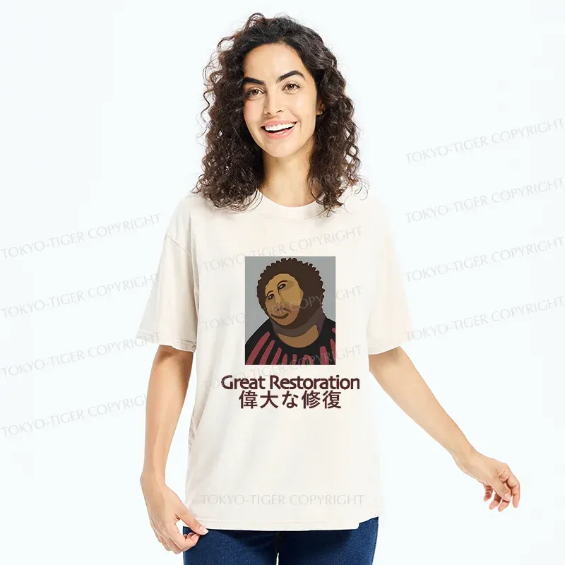 Tokyo-Tiger Great Restoration Washed T-Shirt