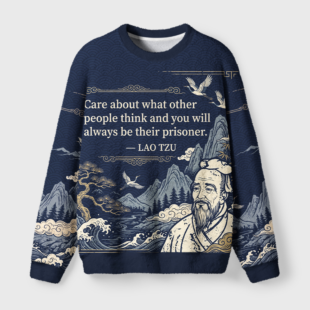 Tokyo-Tiger Own Your Mind Freedom Wise Quote Fuzzy Christmas Ugly Sweatshirt