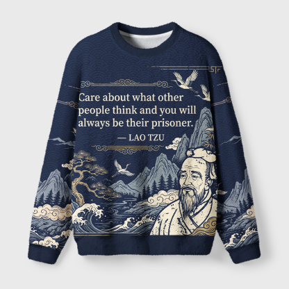 Tokyo-Tiger Own Your Mind Freedom Wise Quote Fuzzy Christmas Ugly Sweatshirt