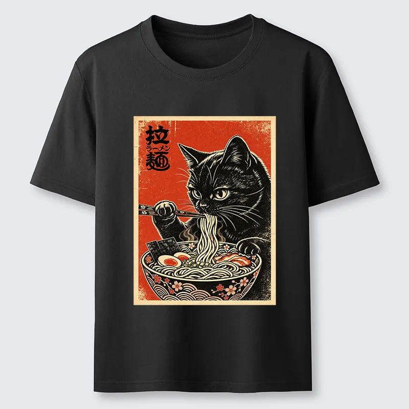 Tokyo-Tiger Japanese Ramen Cat Art Classic T-Shirt