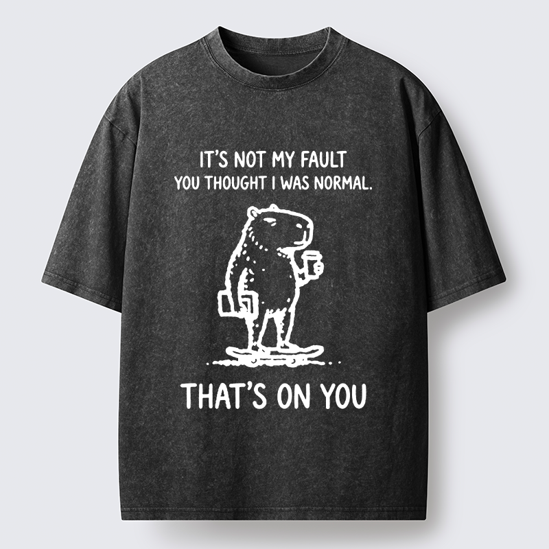 Tokyo-Tiger Funny Honest Skate Capybara Meme Washed T-Shirt