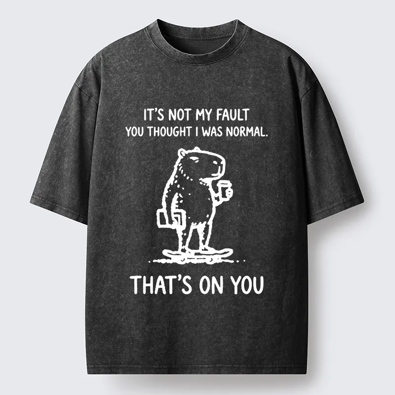 Tokyo-Tiger Funny Honest Skate Capybara Meme Washed T-Shirt